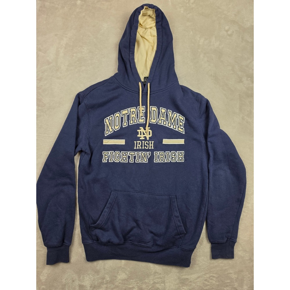 Colosseum Notre Dame Hoodie Mens Small Blue Fightin‎ Irish Pullover Sweatshirt
